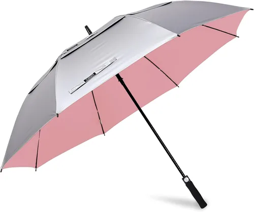 Vista 7 de G4Free Paraguas de golf con protección UV de 47/54/62/68 pulgadas, con apertura automática, doble toldo con ventilación de gran tamaño, extra