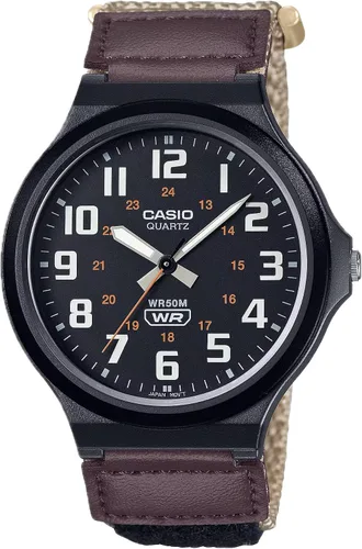 Vista 6 de Casio MW240 Series Men’s Quartz Watch 50M WR Large Resin Case Resin Glass Resin Band Large Arabic Numerals Analog Watch Easy to Read