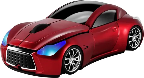 Vista 9 de elec Space Cool Sport Car Shape 2.4GHz Ratones inalámbricos ópticos inalámbricos con receptor USB para PC portátil 1600DPI 3 botones