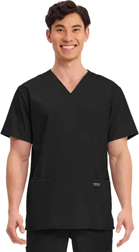 Vista 40 de Cherokee WW Professionals WW695 - Camisa de uniforme sanitario para hombre, con cuello en V
