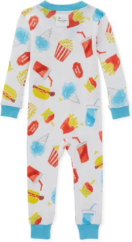 Vista 2 de Burt's Bees Baby Pijama de bebé para niño, con cremallera frontal, antideslizante, 100% algodón orgánico, golosinas de paseo marítimo, 18 meses