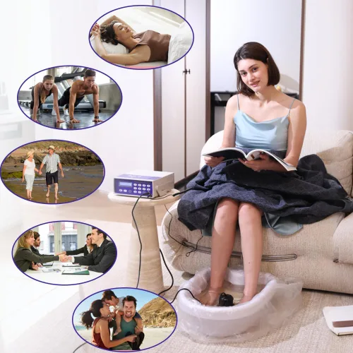 Vista 4 de Máquina de baño de pies con desintoxicación iónica, máquina iónica de desintoxicación de pies, spa de pies, limpieza de células acuáticas, regalo