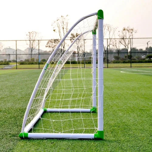 Vista 3 de Portería de fútbol portabilidad de 6 x 4 pies, redes de fútbol para patio trasero, juego de entrenamiento de portería de fútbol con hebillas de red