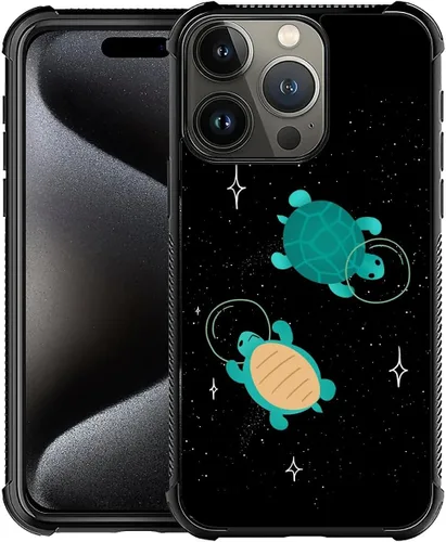 Vista 96 de CARLOCA Funda compatible con iPhone 15, increíble patrón de luz espacial nebulosa para niñas y niños, ultra protección, a prueba de golpes