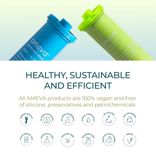 Vista 5 de Recambio hidratante activador de piel: 100% vegetal, vegano, fórmula antienvejecimiento, para pieles sensibles, aumenta el colágeno, ácido