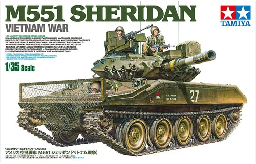 Vista 2 de Tamiya 35365 1/35 US Airborne Tank M551 Sheridan Plastic Model Kit