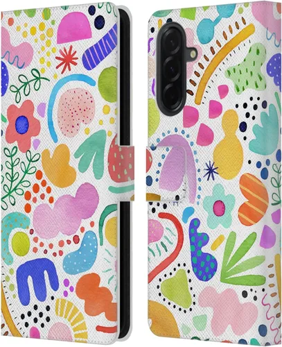 Vista 41 de Head Case Designs Officially Licensed Ninola Brushstrokes Black Summer Patterns Leather Wallet Case Compatible with Samsung Galaxy A07 4G