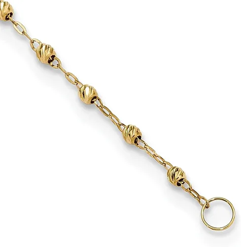 Vista 3 de Collar de cadena de rosario de oro amarillo de 14 quilates de 3 pulgadas colgante religioso de joyería fina para mujeres regalos para ella