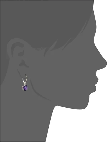 Vista 2 de Tienda Collection 10k Gold Cushion Cut Gemstone Dangle Earrings for Women with Leverbacks