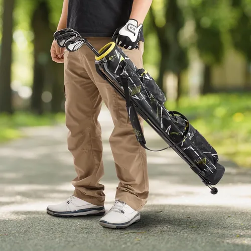 Vista 3 de Golf Stand Bag, 2 Way Dividers Golf Bag, Sunday Golf Bag Lightweight Par 3 Golf Bag, Pitch and Putt Youth Golf Bag with Multiple Storage Pockets for