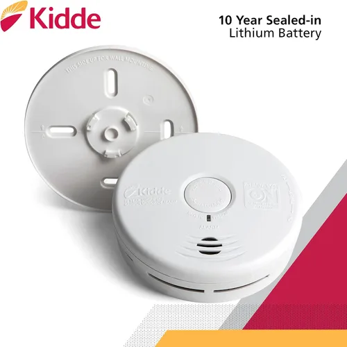 Vista 5 de Kidde - Combo de detector de humo y detector de monóxido de carbono con batería de 10 años de duración