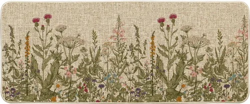 Vista 10 de Artoid Mode Wildflower - Tapete floral de primavera, decoración del hogar, diseño de flores y verano, tapete de bajo perfil, tapete para puerta