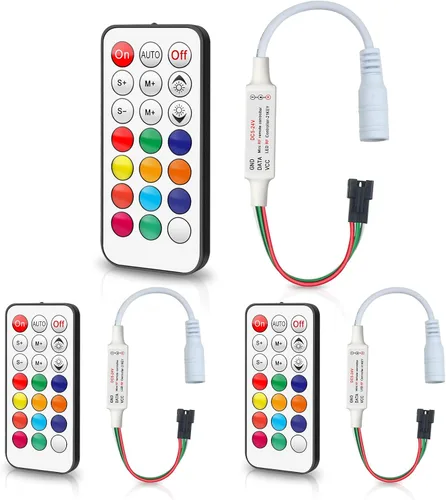 Vista 10 de Controlador inalámbrico de 14 teclas RF RGB DIY LED, control