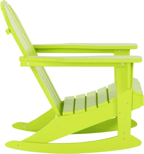 Vista 226 de WestinTrends Silla mecedora Malibu de poliéster para exterior/patio Adirondack, Negra