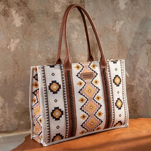 Vista 2 de Wrangler Aztec Tote Bag for Women Boho Shoulder Purses and Handbags