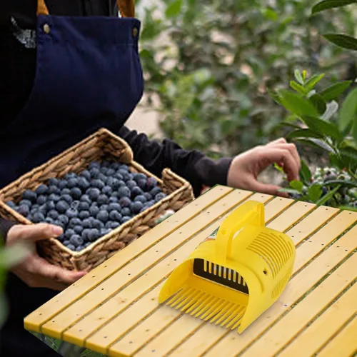 Vista 4 de Rastrillo selector de arándanos con dientes de peine para una cosecha eficiente - Herramienta ergonómica de cuchara de bayas para uso en jardín