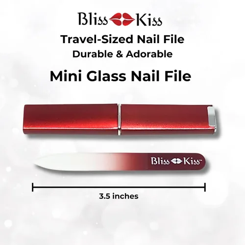 Vista 7 de Lima de uñas con punta de cristal, de Bliss Kiss, S, Rojo
