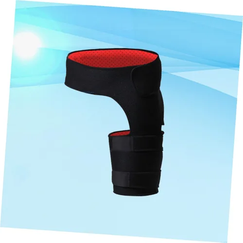 Vista 9 de Abaodam Protector de cadera ajustable Soporte de compresión para piernas y cadera Correa elástica negra para la ingle para más rápido de tensión