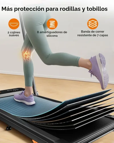 Vista 7 de Acezoe Walking Pad with 10% Incline & Dual LED Display,4 in 1 Foldable Treadmill for Home Small Office, Compact Under Desk Treadmill with Handle
