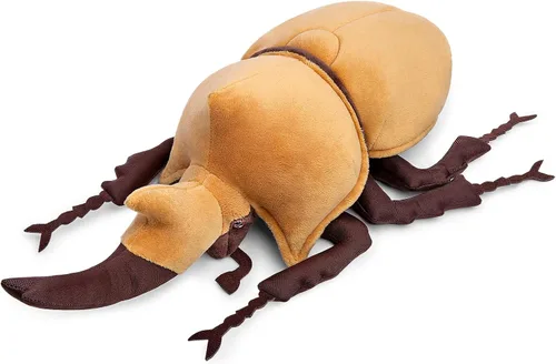 Vista 13 de Simulación Escarabajo Atlas Juguete de Peluche Relleno - 10" Insecto Animal Chalcosoma Atlas Realista, Modelo de Animales Crustáceos Suaves