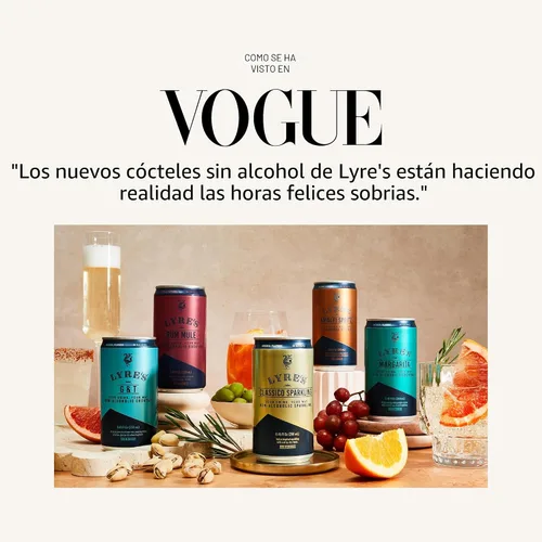 Vista 6 de Lyre’s Classico Paquete de 4, Vino Espumoso Sin Alcohol, Alternativa de Prosecco Sin Graduación Alcohólica, Bebidas Sin Alcohol, Maquetas Enlatadas