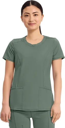 Vista 32 de Cherokee Infinity - Camiseta médica con cuello redondo y 3 bolsillos para Negro