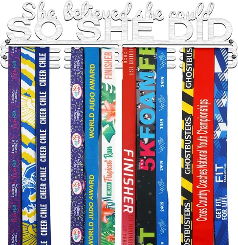 Vista 14 de Medal Hanger Display Upgrade-Medal Holder Wall Mount Easy to Install Race Runner for Your Medals