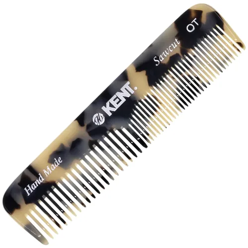 Vista 10 de Kent OT - Peine de Cabello de Bolsillo de Grafito Negro Hecho a Mano, Peine de Dientes Finos y Anchos para Hombres, Mujeres y Niños - Peine