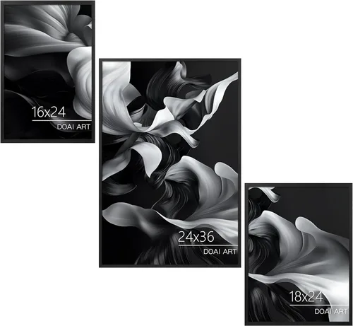 Vista 38 de DOAI ART Marco de fotos de 5x7 pulgadas, marco negro de 5x7 pulgadas para exhibición horizontal o vertical con montaje en pared y sobremesa Marco
