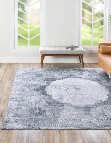 Vista 26 de Unique Loom Yara Collection - Alfombra Nayer (2' x 3' 1" Rectángulo, Gris Marfil)