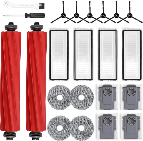 Vista 16 de Juego de 8 almohadillas de limpieza para aspiradora robot Roborock QV 35A/Saros 10R/Q Revo/Qrevo S/Qrevo Pro/Qrevo Plus/Qrevo Master/Qrevo
