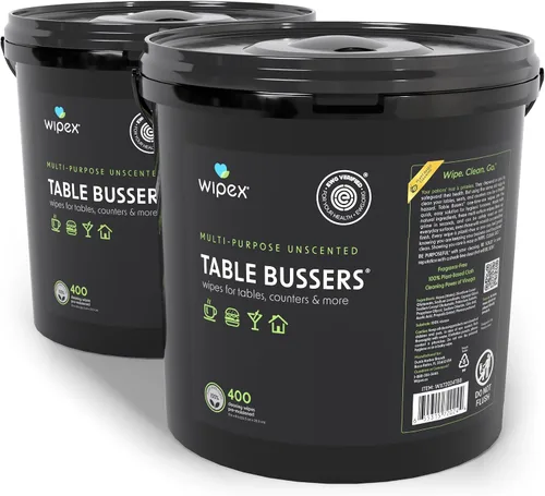 Vista 11 de Wipex Table Bussers - Toallitas de limpieza naturales para múltiples superficies, vinagre de limpieza a base de plantas, para limpiar mesas