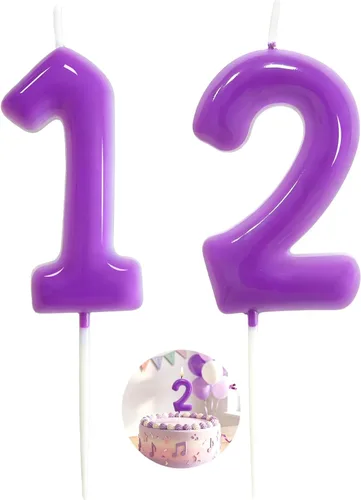 Vista 223 de Velas número 2 arcoíris con número 3D de feliz cumpleaños para decoración de fiesta de pastel de cumpleaños, suministros de celebración