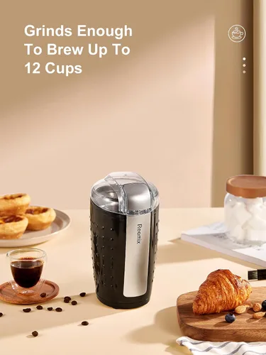 Vista 8 de Molinillo de café, molinillo de café eléctrico con gran capacidad de 3.5 onzas, molinillo de café y especias de un solo toque con hoja inoxidable
