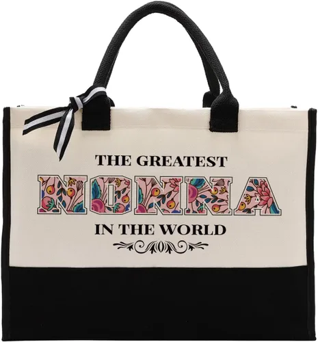 Vista 11 de Gkwa Canvas Tote Bag for Gifting, Women Cotton Canvas Bag, Reusable Shopping Bag Negro