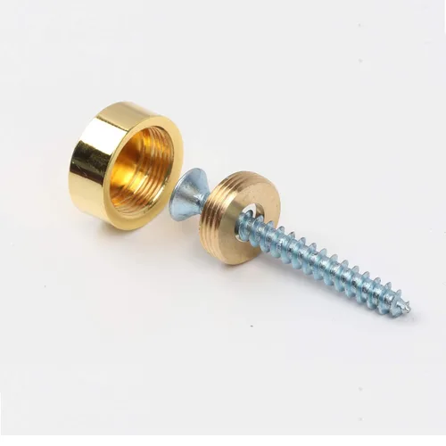 Vista 4 de TOPNIKE - Tornillos de espejo, clavos decorativos de latón para espejo, 0.6 pulgadas, oro pulido, paquete de 4