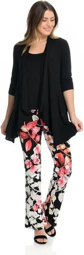 Vista 5 de Kate Mallory Printed Knit Smocked Waist Straight Leg Pull-On Pants