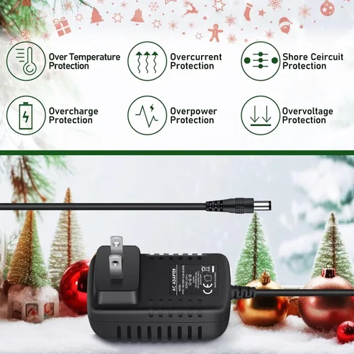 Vista 2 de Adaptador de repuesto de CA de 4.5 V compatible con Lemax # 74707 Accesorio de ciudad espeluznante de 4.5 voltios con 4 tomas de salida
