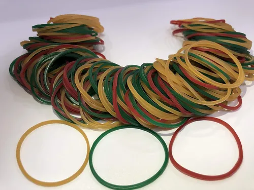 Vista 8 de Bandas de goma de varias dimensiones (#64+#33+#16+#117b), 1/4 libras, banda de goma colorida sin látex, bandas elásticas resistentes para archivos