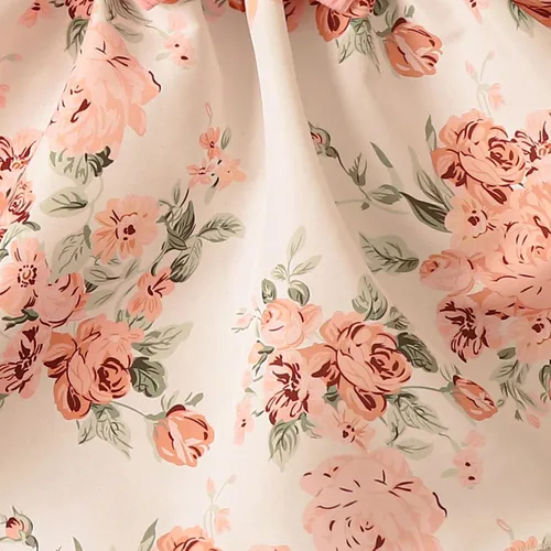 Vista 8 de Vestido de niña recién nacida, floral, manga con volantes, casual, vestido de playa, vestido de princesa con falda de princesa, vestidos de verano