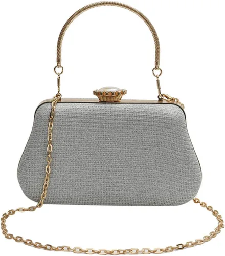 Vista 10 de Bolso de mano con diamantes de imitación para mujer Bolso cruzado convertible de noche y fiesta Citas de graduación de boda