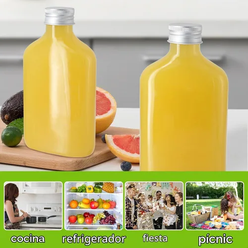 Vista 5 de zmybcpack Paquete de 24 botellas de jugo de plástico de 8 onzas, botella