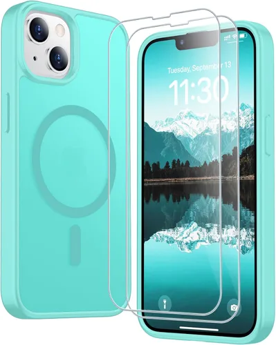 Vista 71 de SPIDERCASE Funda magnética translúcida diseñada para iPhone 11, con 2 protectores de pantalla de vidrio templado, antihuellas, para iPhone 11 de 6.1