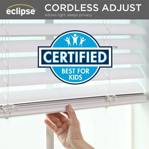 Vista 4 de Eclipse Persianas de Vinilo Premium de 2 Pulgadas para Filtrado de Luz y Privacidad, Persianas Duraderas para Oscurecer Habitaciones para el Hogar u