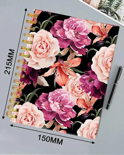 Vista 2 de iampanda Cuaderno de diario en espiral, encuadernación fuerte de doble alambre con papel de primera calidad para niñas y mujeres, 60 hojas A5 a