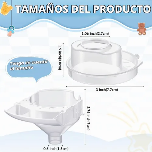 Vista 2 de Remerry 1 embudo de repuesto compatible con Baby Brezza Formula Pro Advanced piezas de repuesto embudo y cubierta compatible con dispensador