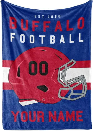 Vista 15 de Manta personalizada para fanáticos del fútbol americano – Se envía al día siguiente – Hecha en Estados Unidos – Manta de vellón personalizada