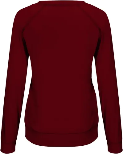 Vista 7 de SIUMOPA Sudadera de Navidad para mujer con estampado de letras de Cristo, sudadera casual con cuello redondo y manga raglán