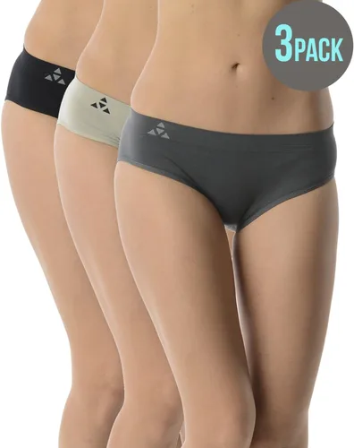 Vista 3 de Women's 3 Pack Classic Seamless Hipster Brief Bikini Panties