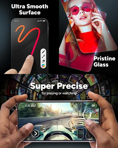 Vista 4 de ZAGG Glass Elite 360 - Protector de pantalla para Google Pixel Watch 3 (1.61 pulgadas), protección integrada de pantalla de vidrio y parachoques, 5